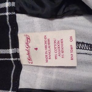 Casual black plaid pants